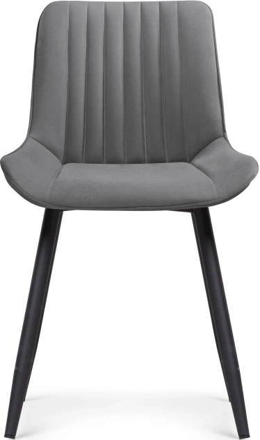 Стул Седа, мягкий, велюр темно-серый / черный