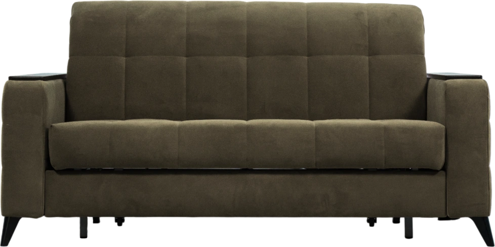 Диван прямой Нельсон 155, ткань Lamb ecru, декор Венге