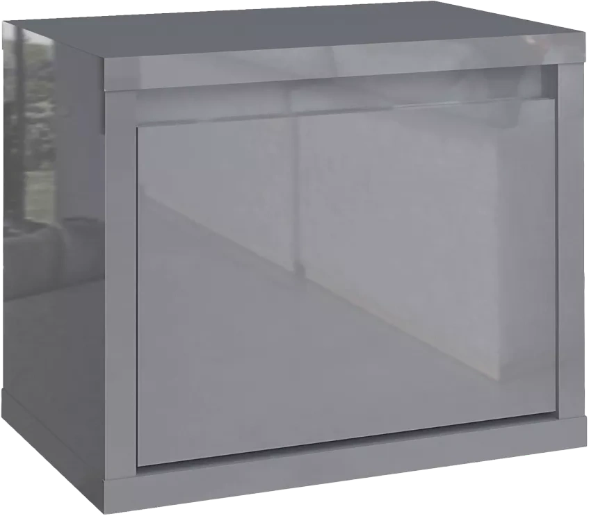 Тумба для обуви Норден, Серый глянец