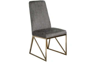 Стул 30C-20140, мягкий, серый / золото