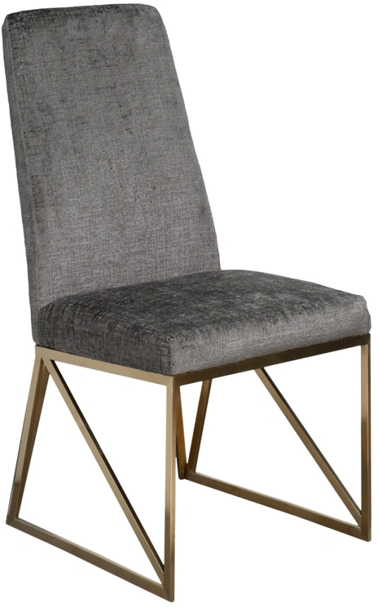 Стул 30C-20140, мягкий, серый / золото