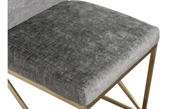 Стул 30C-20140, мягкий, серый / золото