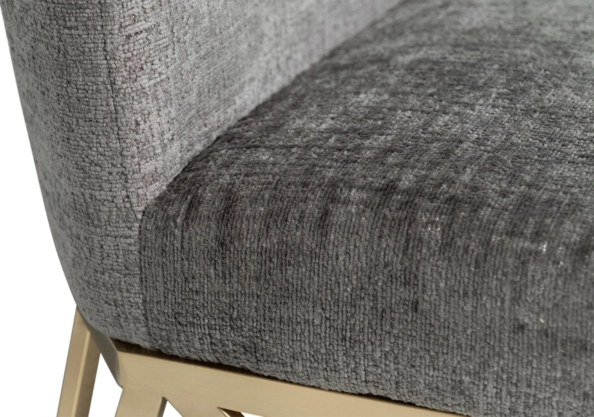 Стул 30C-20140, мягкий, серый / золото