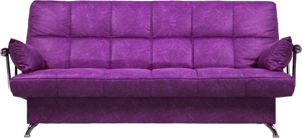 Диван прямой Финка Хром, ткань Луна 55 (сирень)