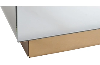Журнальный стол KFG198, 55x55x61, МДФ, зеркало с золотым декором