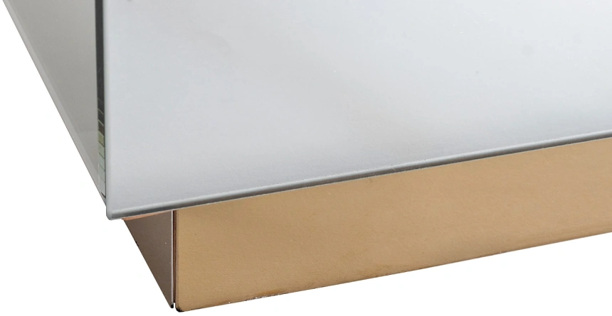 Журнальный стол KFG198, 55x55x61, МДФ, зеркало с золотым декором