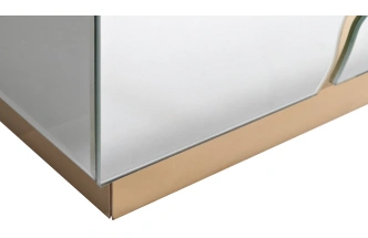 Журнальный стол KFG198, 55x55x61, МДФ, зеркало с золотым декором