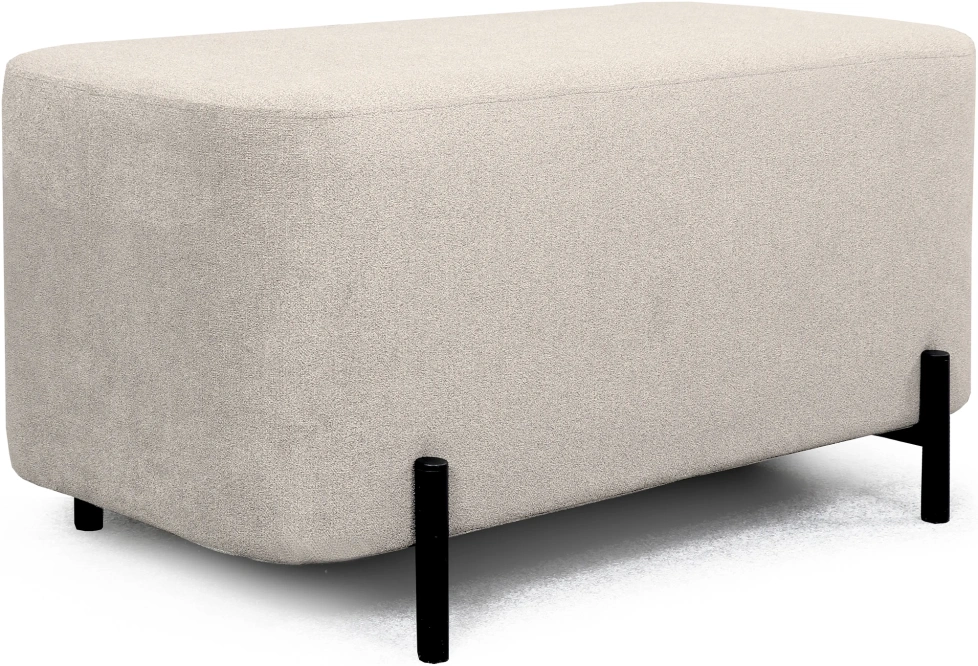 Банкетка Портленд, мягкая, на ножках, ткань торонто бежевый