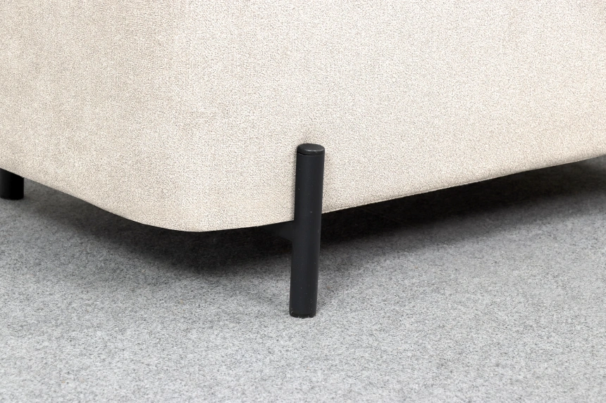 Банкетка Портленд, мягкая, на ножках, ткань торонто бежевый