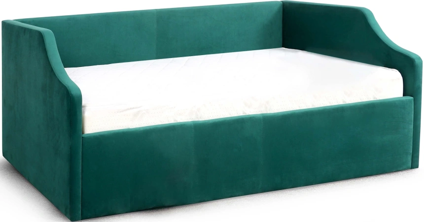 Кровать односпальная Дрим СТАНДАРТ, велюр Мора зеленый