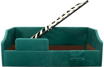 Кровать односпальная Дрим СТАНДАРТ, велюр Мора зеленый