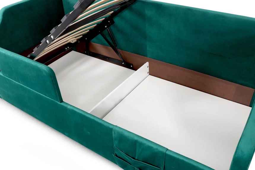 Кровать односпальная Дрим СТАНДАРТ, велюр Мора зеленый