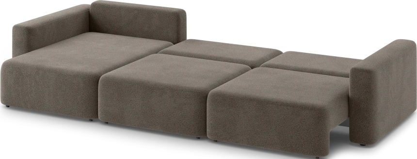 Диван угловой трехместный Дарио, модель 144, OVIS 30 (коричневый)