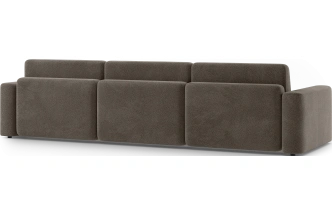 Диван угловой трехместный Дарио, модель 144, OVIS 30 (коричневый)