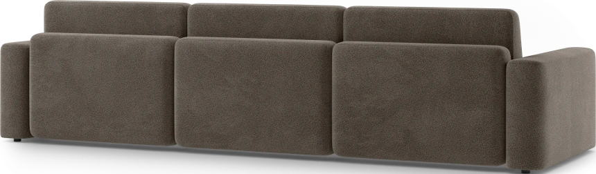 Диван угловой трехместный Дарио, модель 144, OVIS 30 (коричневый)