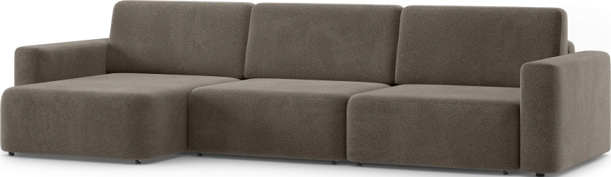 Диван угловой трехместный Дарио, модель 144, OVIS 30 (коричневый)