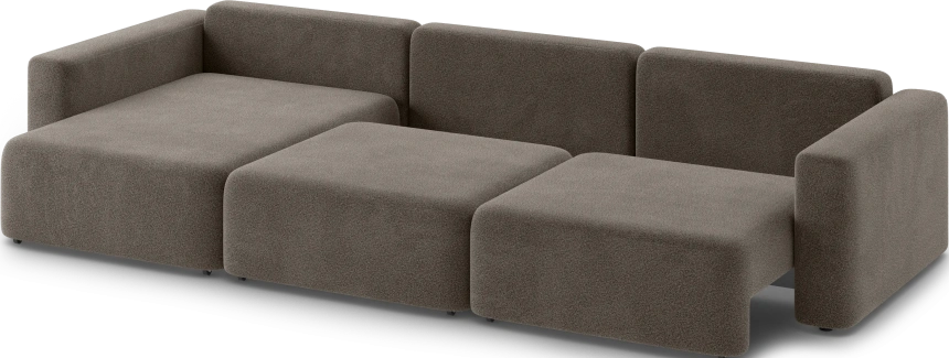 Диван угловой трехместный Дарио, модель 144, OVIS 30 (коричневый)