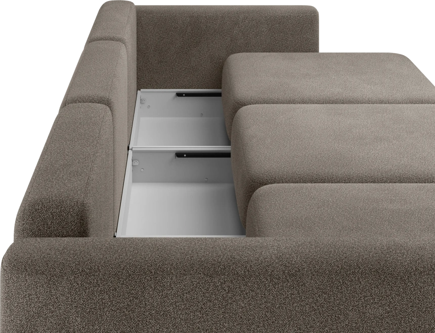 Диван угловой трехместный Дарио, модель 144, OVIS 30 (коричневый)