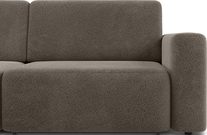 Диван угловой трехместный Дарио, модель 144, OVIS 30 (коричневый)