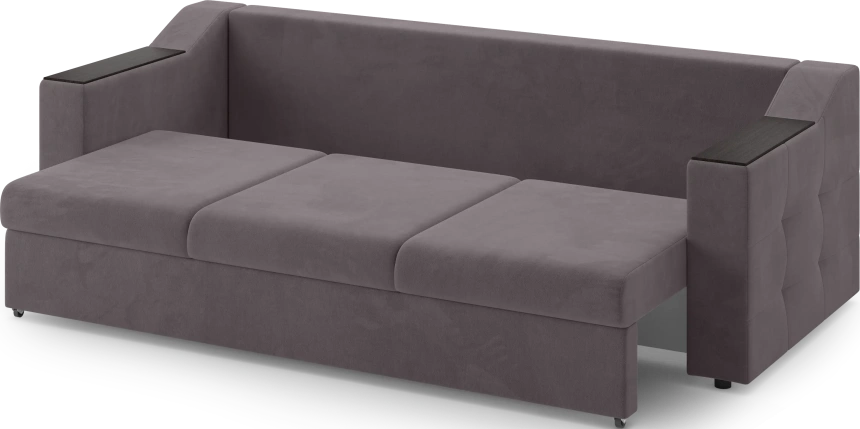 Диван прямой трехместный Невада, модель 020, Omega 24 (коричневый)