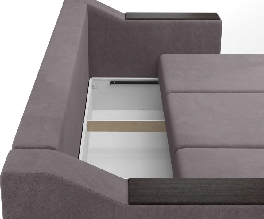 Диван прямой трехместный Невада, модель 020, Omega 24 (коричневый)