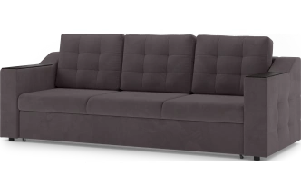 Диван прямой трехместный Невада, модель 020, Omega 24 (коричневый)