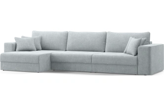 Диван угловой трехместный Конте, модель 036, Danco 995 (серый)