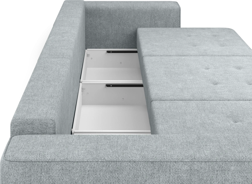 Диван угловой трехместный Конте, модель 036, Danco 995 (серый)