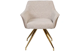 Стул 30C-12870, поворотный, букле, экокожа, белый