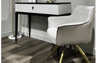 Стул 30C-12870, поворотный, букле, экокожа, белый