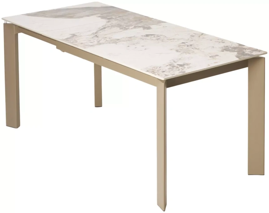 Кухонный раздвижной стол Corner 120, Gloss Luxury Pandora Solid Ceramic, Taupe