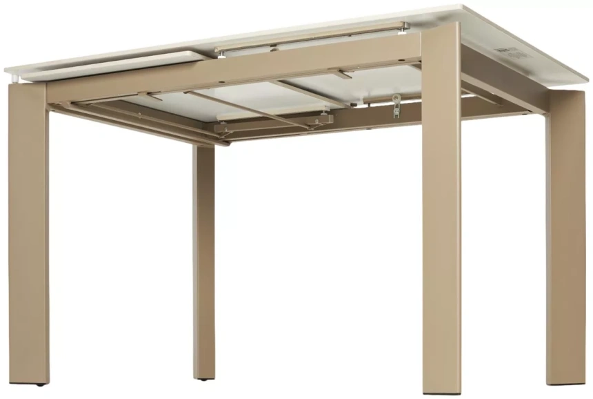 Кухонный раздвижной стол Corner 120, Gloss Luxury Pandora Solid Ceramic, Taupe