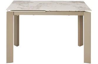 Кухонный раздвижной стол Corner 120, Gloss Luxury Pandora Solid Ceramic, Taupe