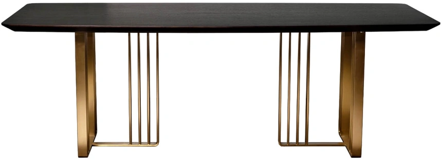 Обеденный стол Irelia, 300x98x75, МДФ,  черный / золотой