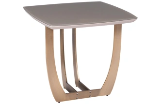 Журнальный стол Space, 60x60x55, МДФ, стекло, серый / бронза