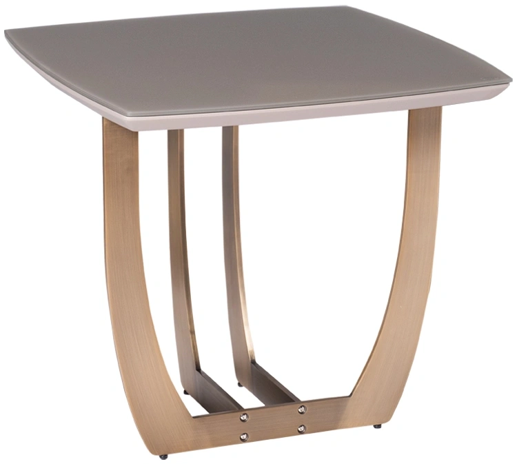 Журнальный стол Space, 60x60x55, МДФ, стекло, серый / бронза