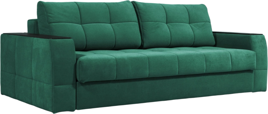 Диван прямой Сиэтл, ткань Lamb emerald, декор Структурный Кофе