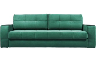 Диван прямой Сиэтл, ткань Lamb emerald, декор Структурный Кофе