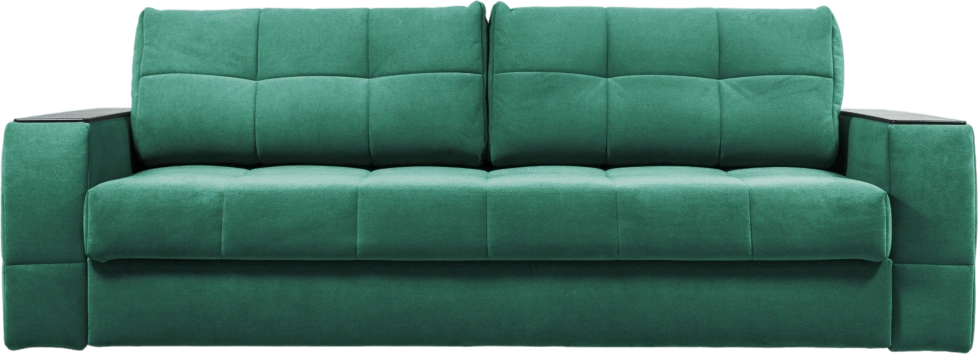 Диван прямой Сиэтл, ткань Lamb emerald, декор Структурный Кофе