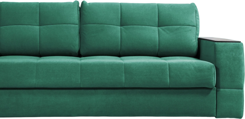 Диван прямой Сиэтл, ткань Lamb emerald, декор Структурный Кофе