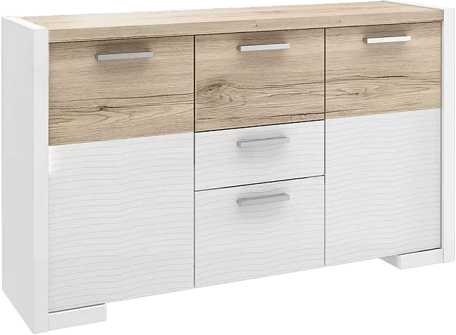 Комод Венето, 126x75, Дуб санремо / Белый