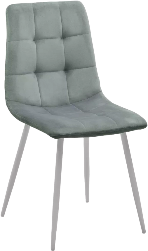 Стул Bari, мягкий, UF910-15 light green, велюр, белый каркас