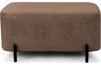 Банкетка Портленд, мягкая, на ножках, ткань торонто коричневый