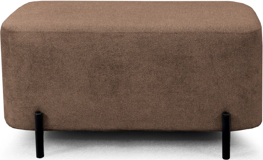 Банкетка Портленд, мягкая, на ножках, ткань торонто коричневый