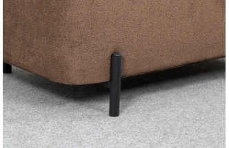 Банкетка Портленд, мягкая, на ножках, ткань торонто коричневый