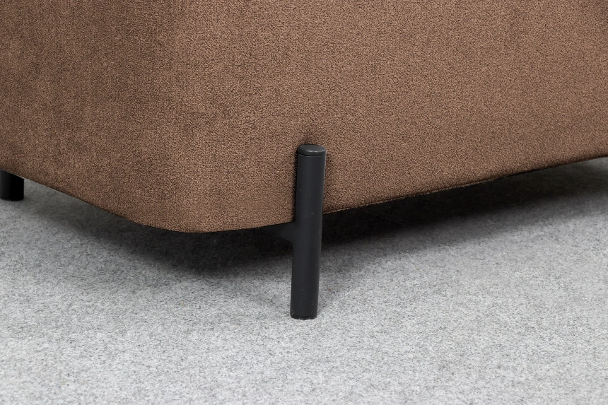 Банкетка Портленд, мягкая, на ножках, ткань торонто коричневый