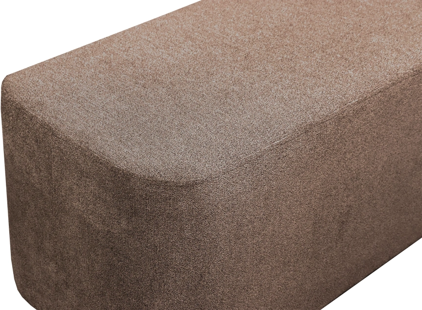 Банкетка Портленд, мягкая, на ножках, ткань торонто коричневый