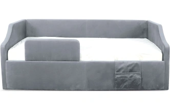 Кровать односпальная Дрим СТАНДАРТ, велюр Мора серый