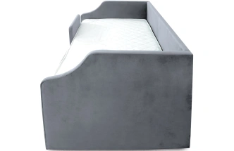 Кровать односпальная Дрим СТАНДАРТ, велюр Мора серый