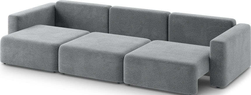 Диван прямой трехместный Дарио, модель 144, OVIS 83 (темно-серый)